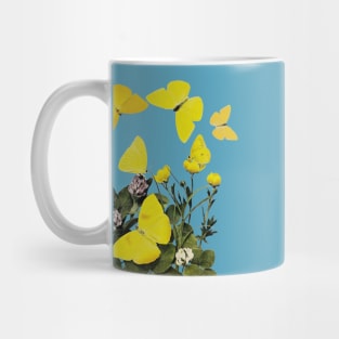 Yellow Butterflies & Flowers Mug